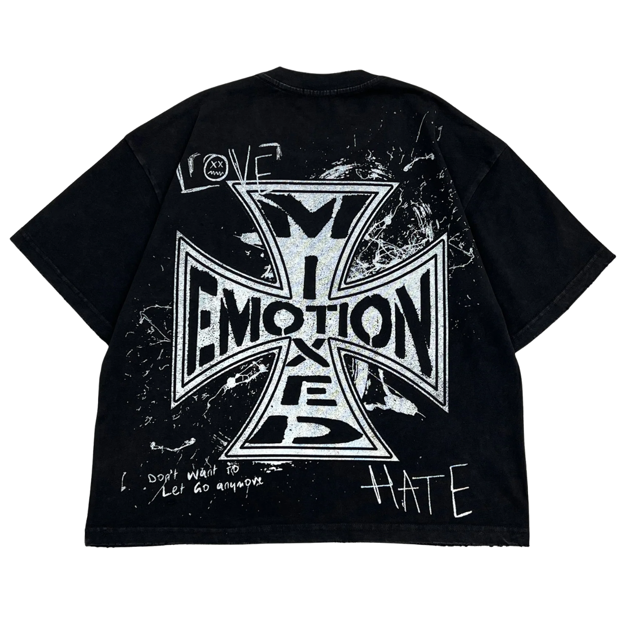 MIXED EMOTIONS TEE 'BLACK CHAOS'