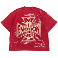 MIXED EMOTIONS TEE 'CRIMSON RED'