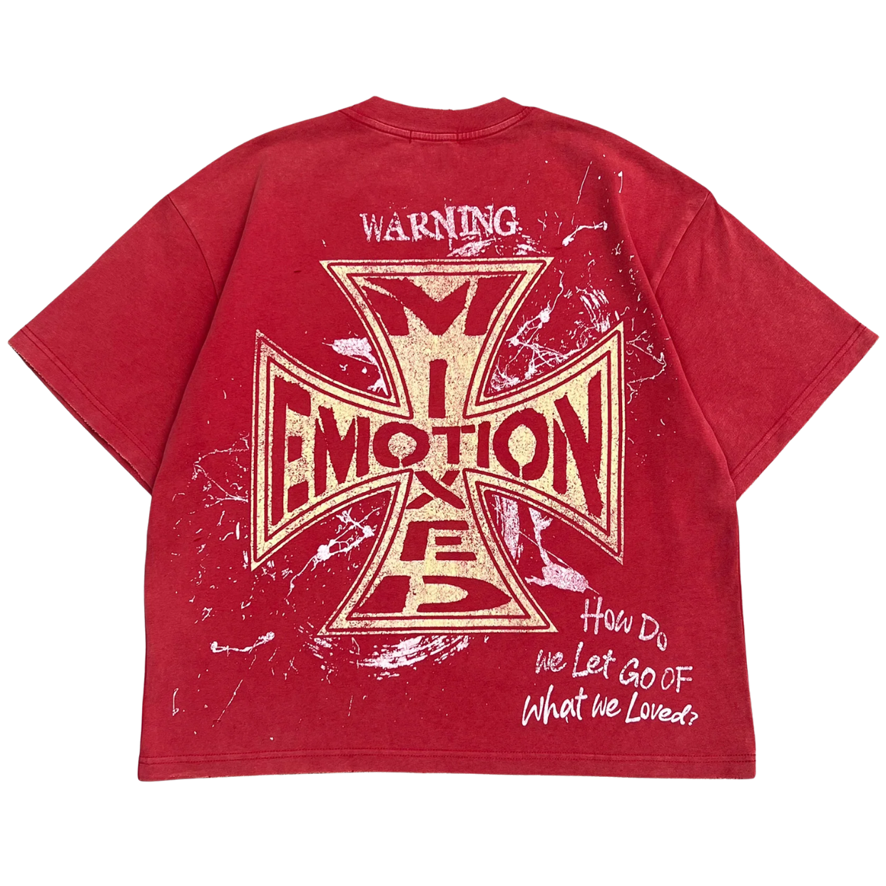 MIXED EMOTIONS TEE 'CRIMSON RED'