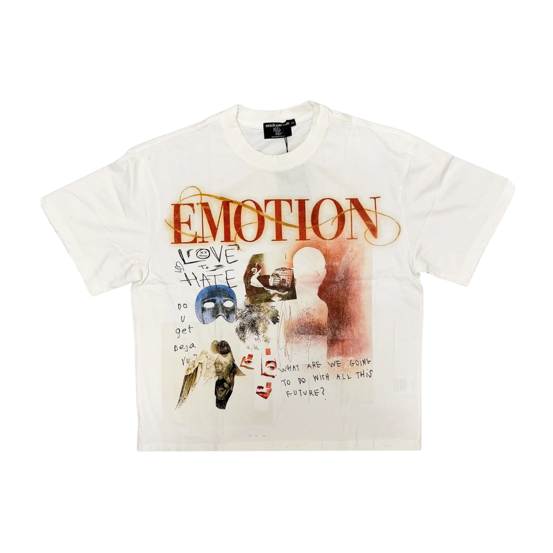 MIXED EMOTIONS TEE 'DEJA VU WHITE'