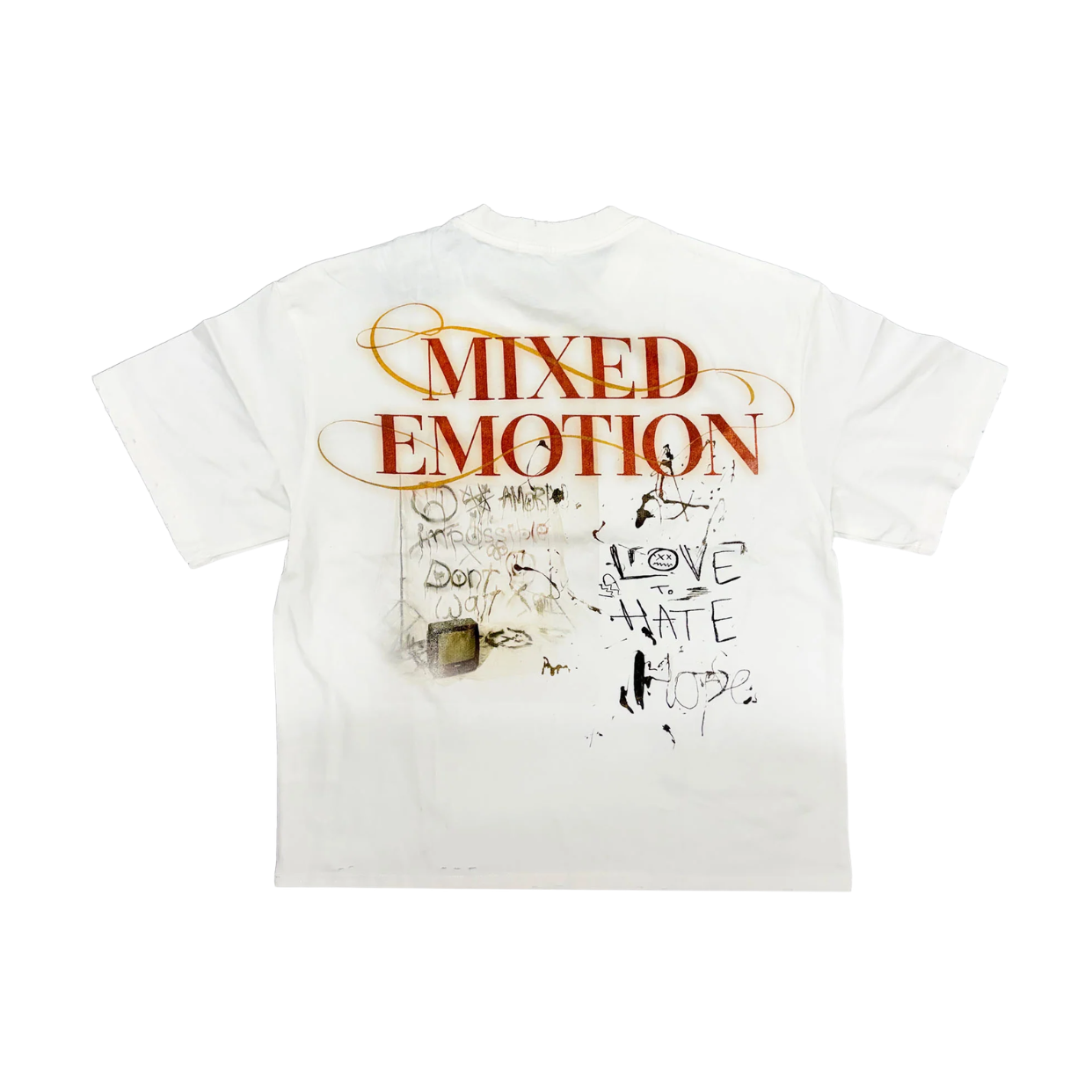 MIXED EMOTIONS TEE 'DEJA VU WHITE'