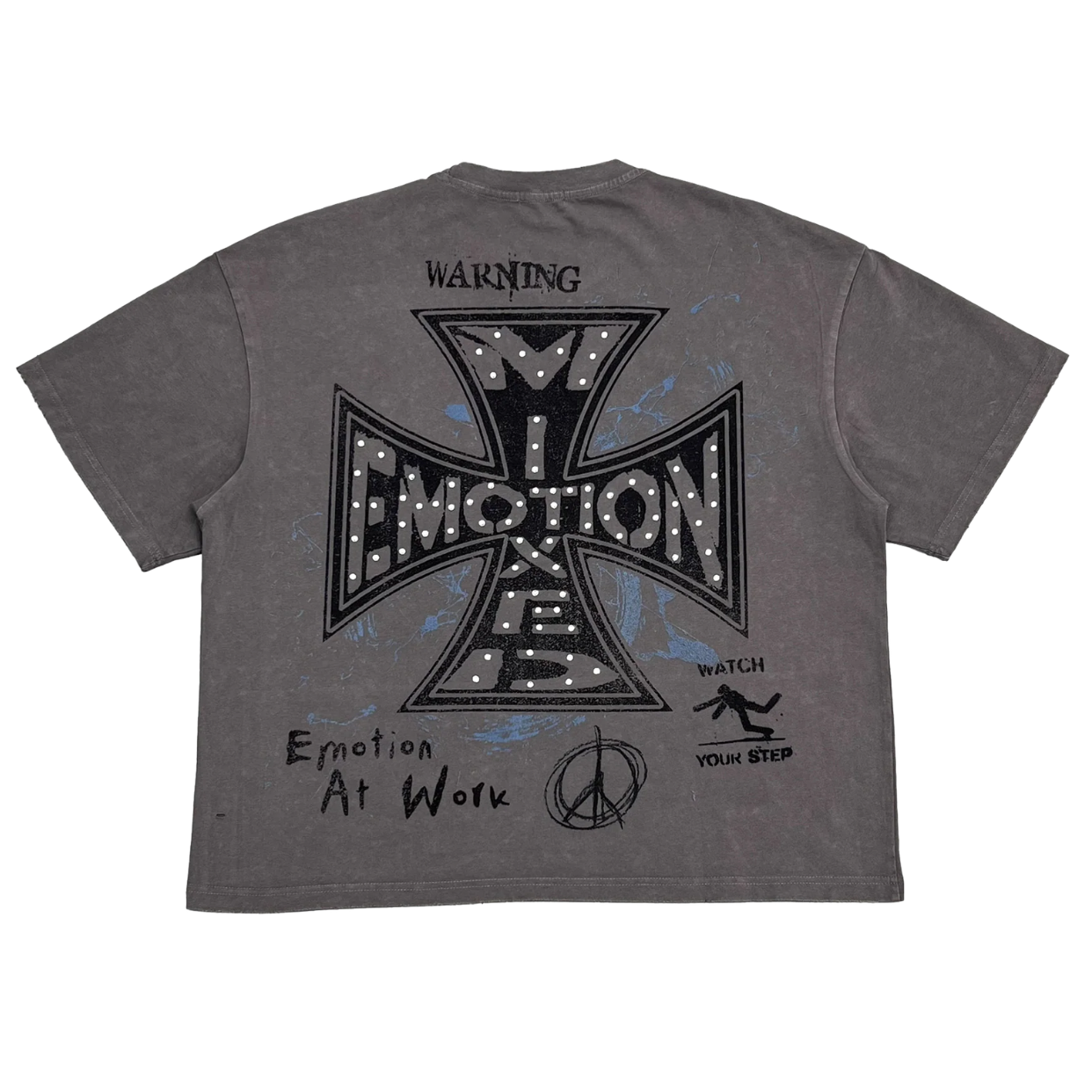MIXED EMOTIONS TEE 'GREY FRIENDS'