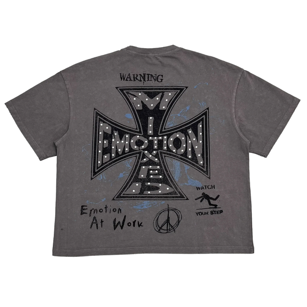 MIXED EMOTIONS TEE 'GREY FRIENDS'