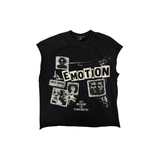 MIXED EMOTIONS TEE 'SLEEVELESS NEWSPAPER'