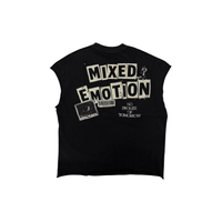 MIXED EMOTIONS TEE 'SLEEVELESS NEWSPAPER'