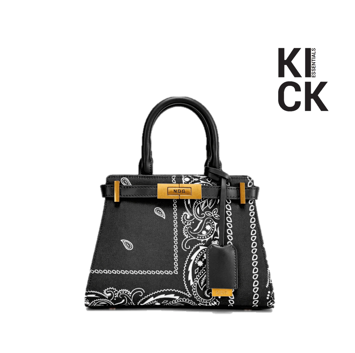 NDG PARIS BAG '250MM BLACK BANDANA'