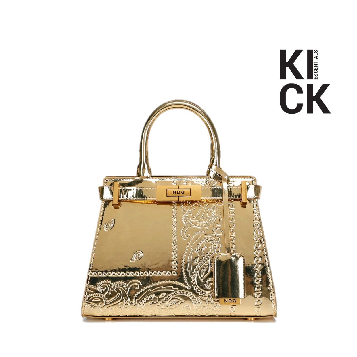 NDG PARIS BAG '250MM GOLD PAISLEY'