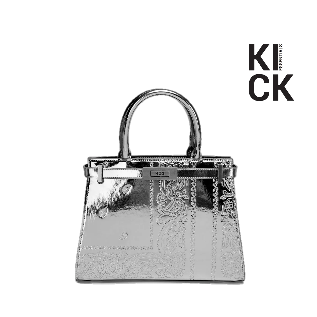 NDG PARIS BAG '250MM SILVER PAISLEY'