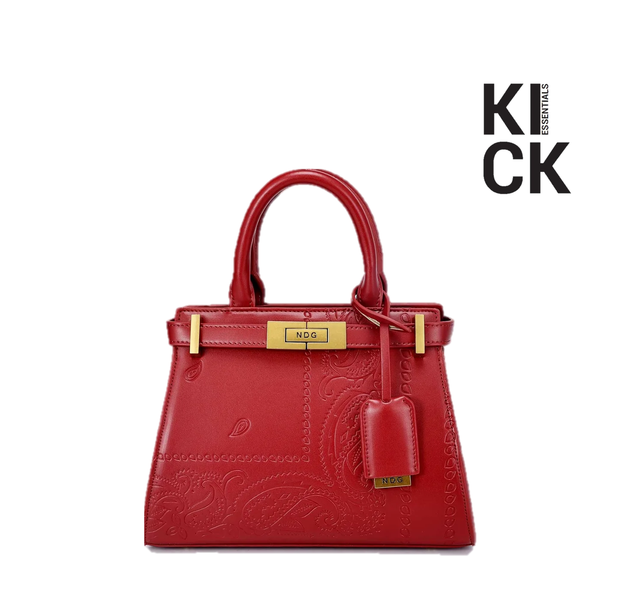 NDG PARIS BAG '250MM RED VALENTINE PAISLEY'