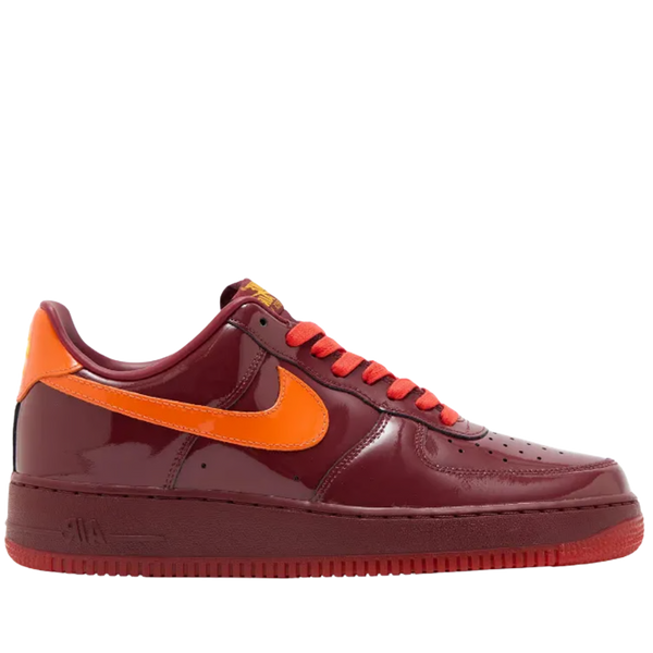 NIKE AIR FORCE 1 LOW 'PATENT LEATHER DARK TEAM RED SAFETY ORANGE'