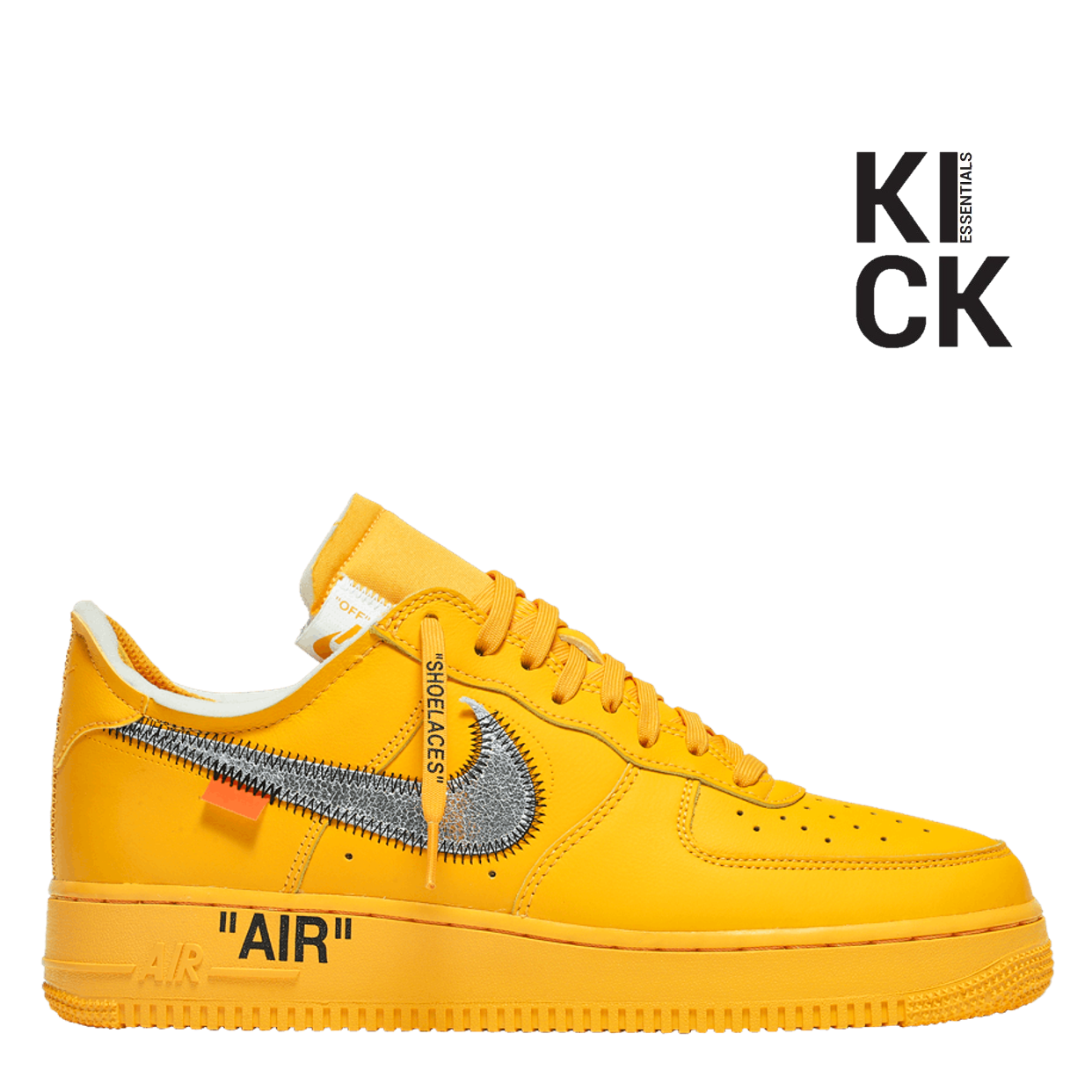 NIKE AIR FORCE 1 LOW 'OFF-WHITE UNIVERSITY GOLD METALLIC SILVER'