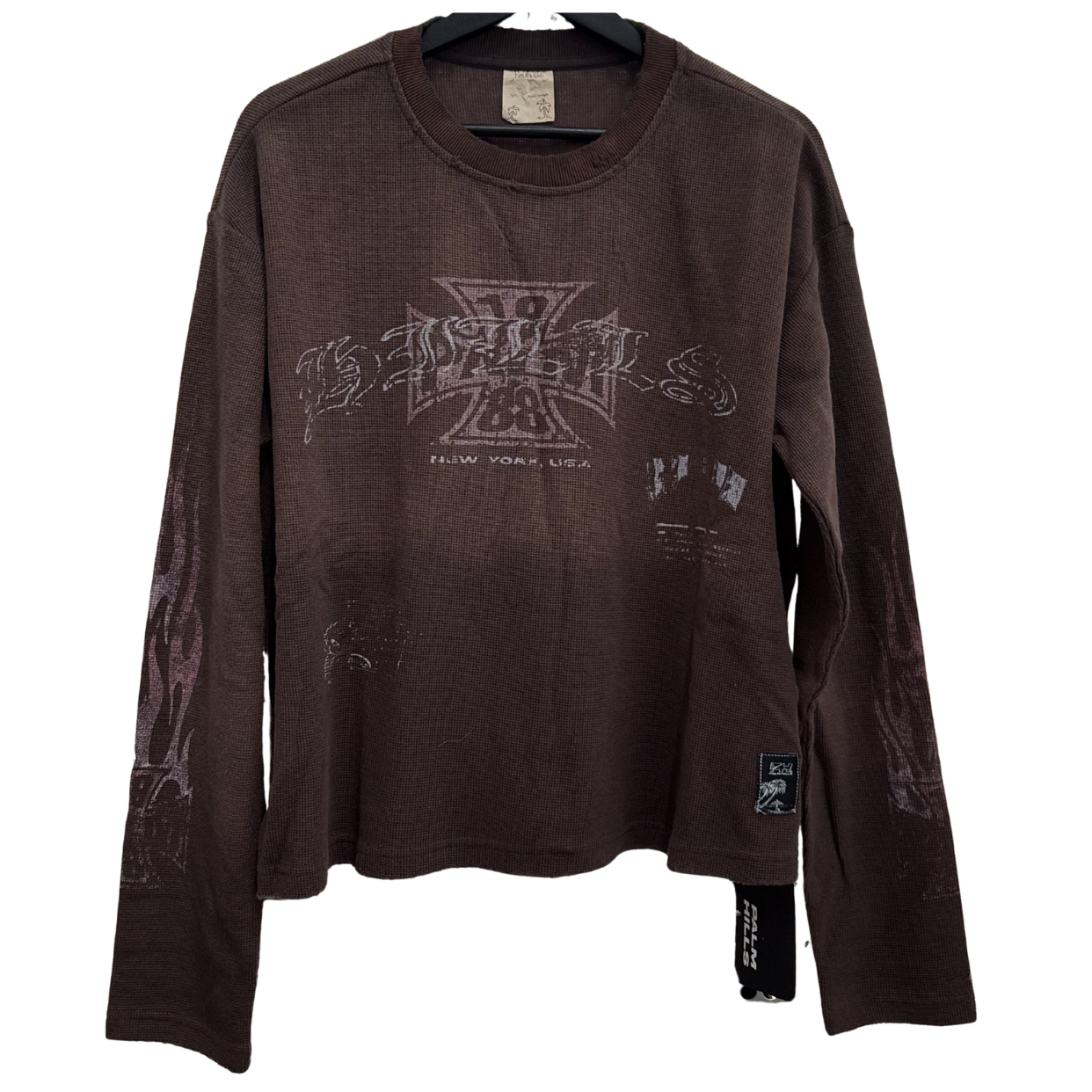 PALM HILLS LONGSLEEVE 'KNIT WAFFLE NEOPOLITAN'
