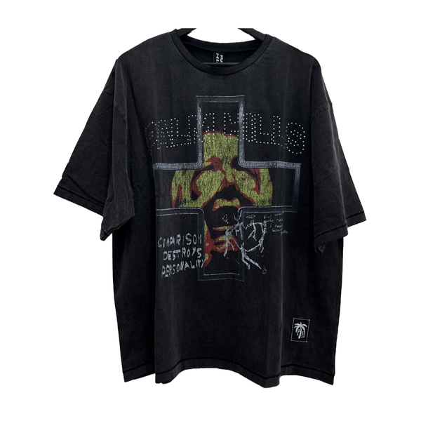 PALM HILLS TEE 'COMPARISON DESTROYS BLACK RHINESTONE'