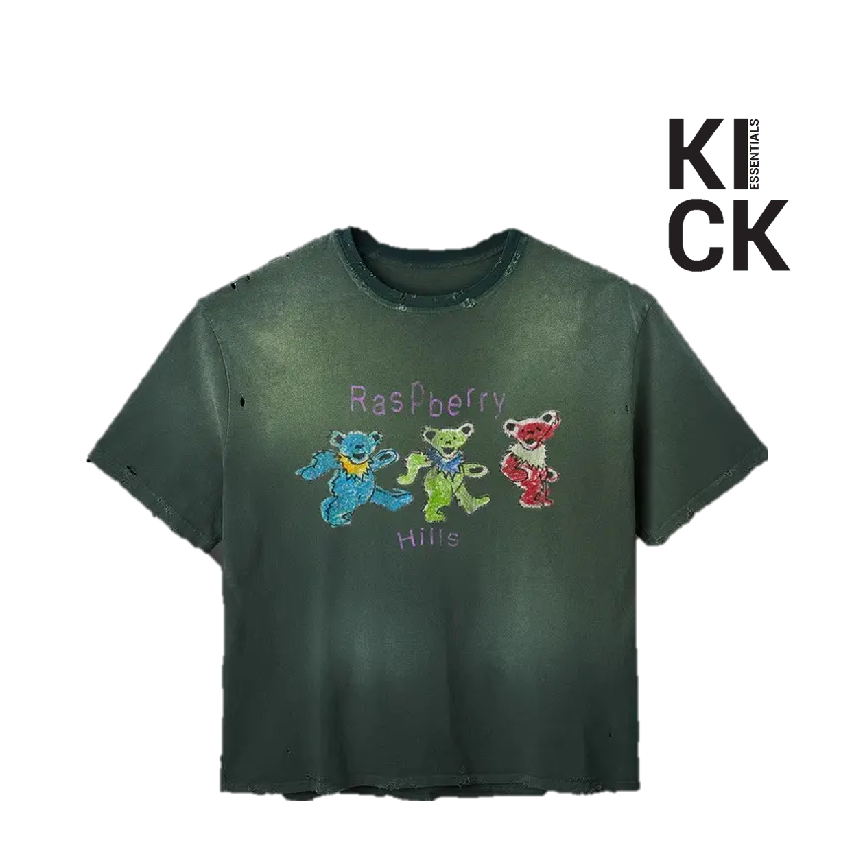 RASPBERRY HILLS TEE 'GRATEFUL BERRY GREEN'