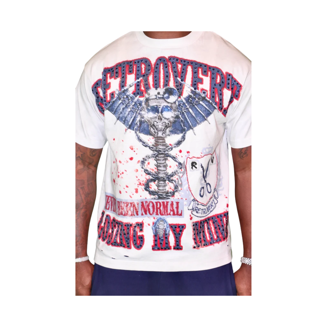 RETROVERT TEE 'LOSING MY MIND WHITE'