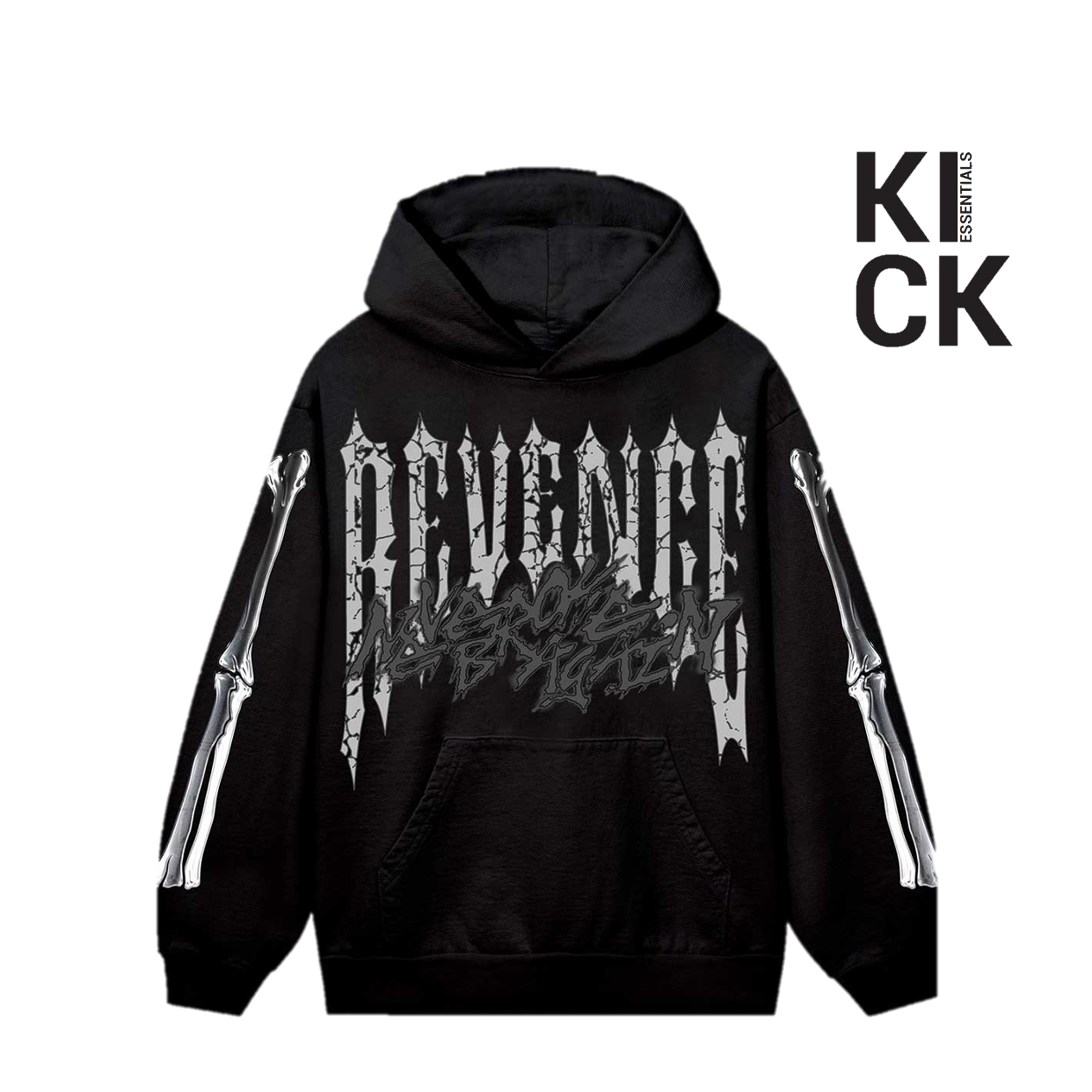 REVENGE HOODIE 'CHROMED OUT BLACK'