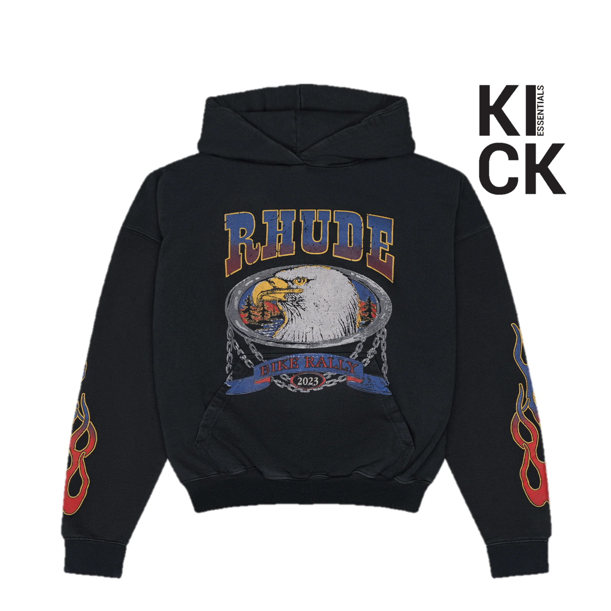 RHUDE HOODIE 'SCREAMING EAGLE BLACK'