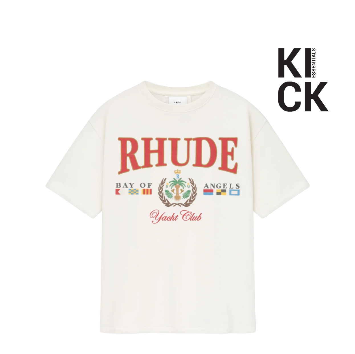 RHUDE TEE 'BAY OF ANGELS YACHT WHITE'
