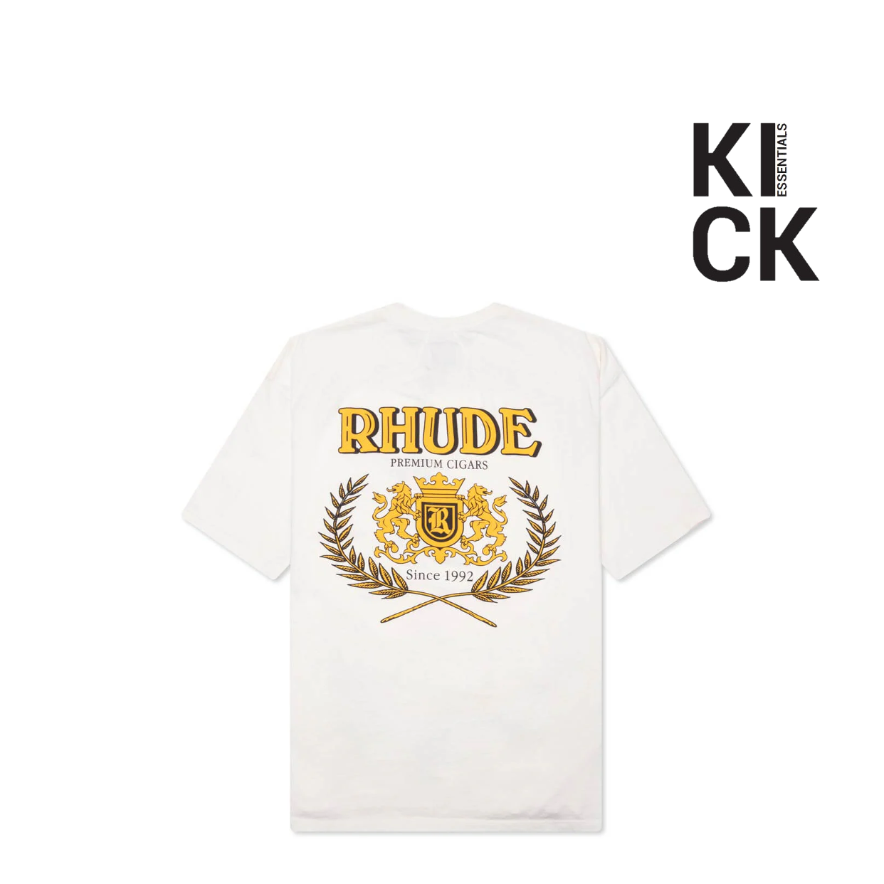 RHUDE TEE 'CRESTA CIGAR LOGO CREAM'