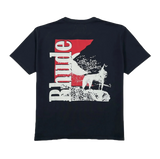 RHUDE TEE 'MOONLIGHT WOLF POCKET BLACK WHITE RED'