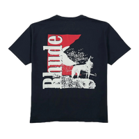 RHUDE TEE 'MOONLIGHT WOLF POCKET BLACK WHITE RED'
