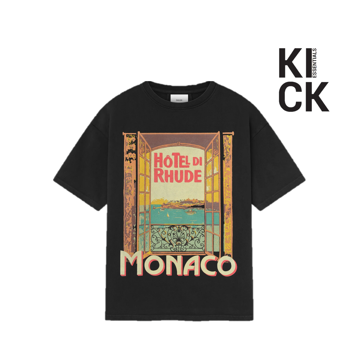 RHUDE TEE 'HOTEL DI MONACO BLACK'