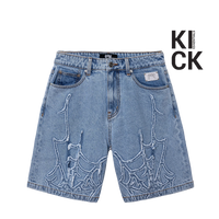 REVENGE SHORT 'SPIDER DENIM INDIGO'