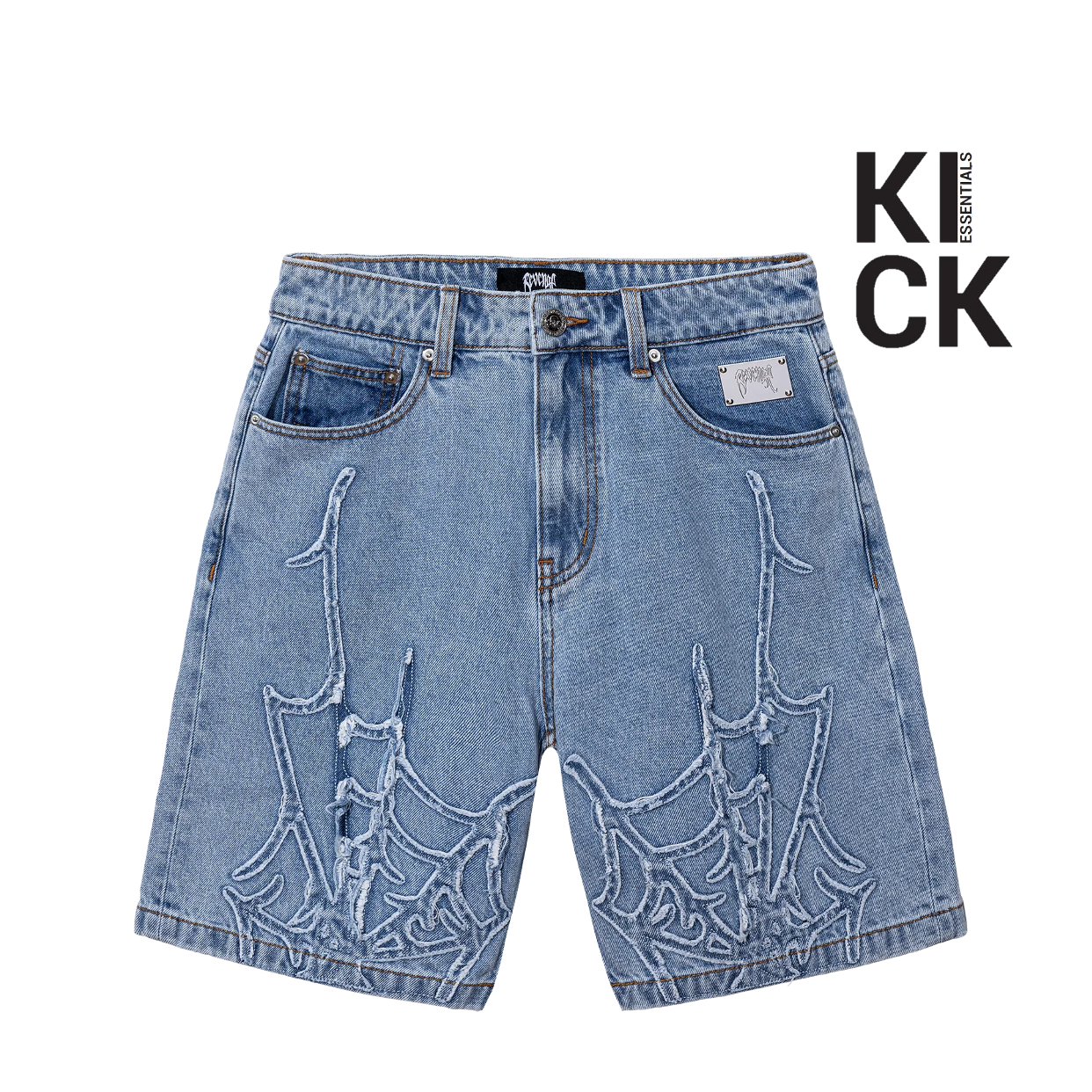 REVENGE SHORT 'SPIDER DENIM INDIGO'