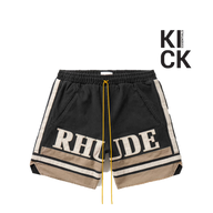 RHUDE SHORTS 'BLACK CREAM'