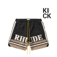 RHUDE SHORTS 'BLACK CREAM'