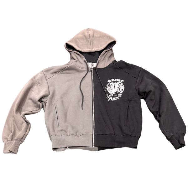 SAINT VANITY JACKET 'WHAT THE SAINT GREY BLACK'