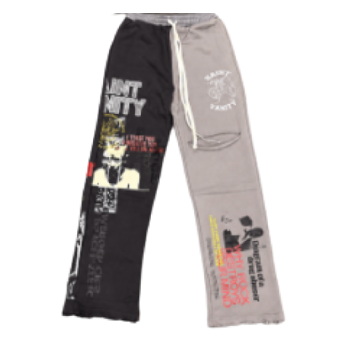 SAINT VANITY PANT 'WHAT THE SAINT GREY BLACK'