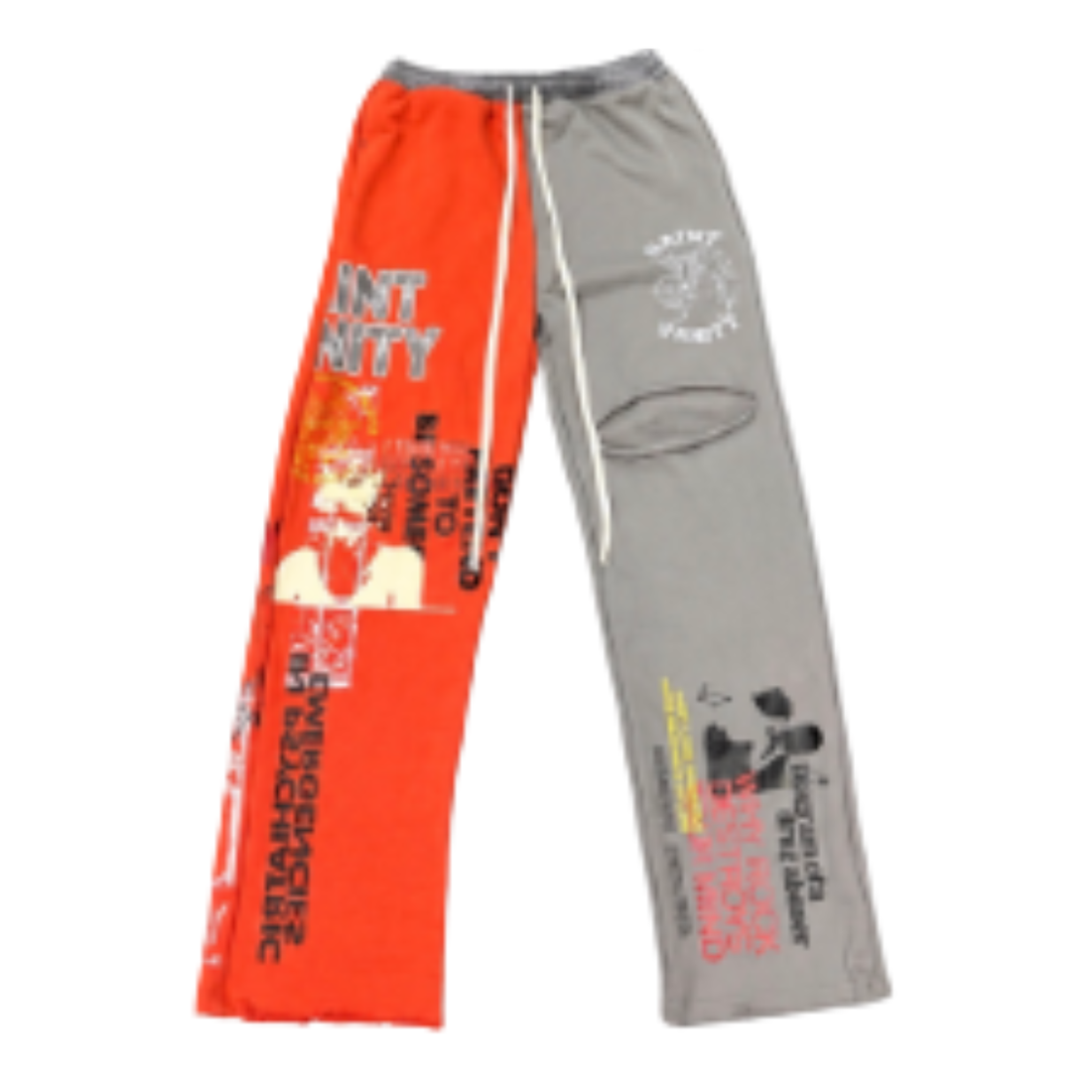 SAINT VANITY PANT 'WHAT THE SAINT GREY ORANGE'