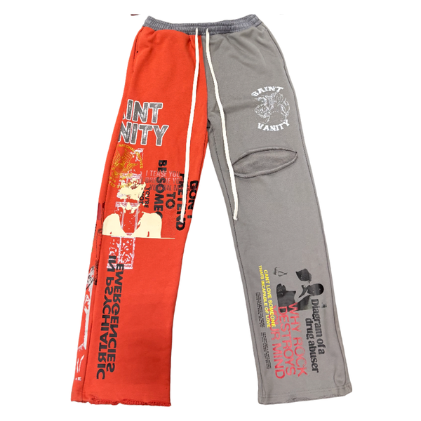 SAINT VANITY PANT 'WHAT THE SAINT GREY ORANGE'