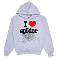 SPIDER HOODIE 'I HEART HEATHER GREY'
