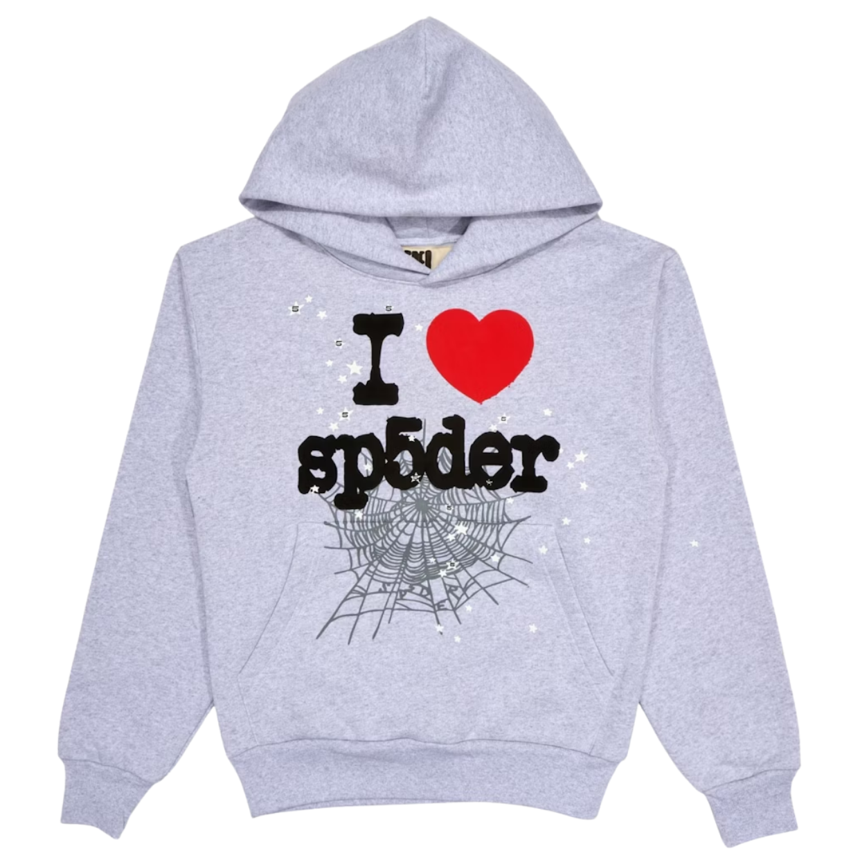 SPIDER HOODIE 'I HEART HEATHER GREY'