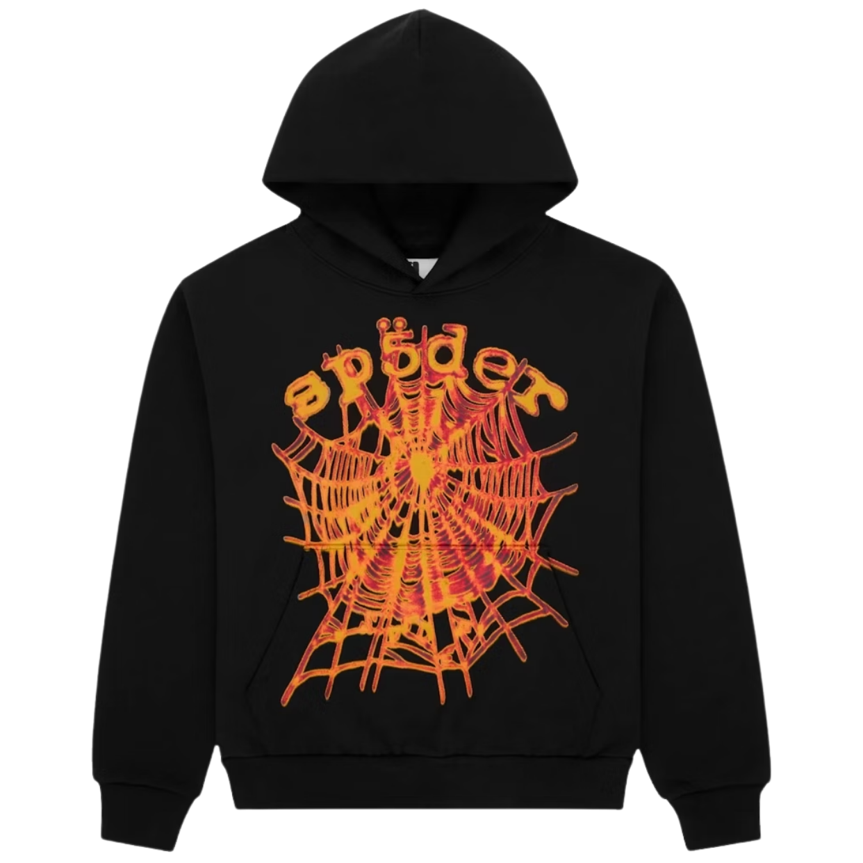 SPIDER HOODIE 'OG WEB V2 BLACK ORANGE'