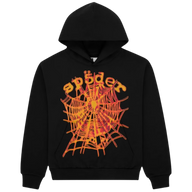 SPIDER HOODIE 'OG WEB V2 BLACK ORANGE'