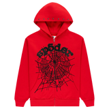 SPIDER HOODIE 'ZIP WEB RED'
