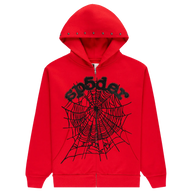 SPIDER HOODIE 'ZIP WEB RED'