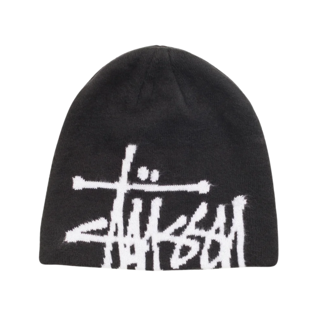 STUSSY BEANIE 'BRUSHED OUT BASIC SKULLCAP BLACK'