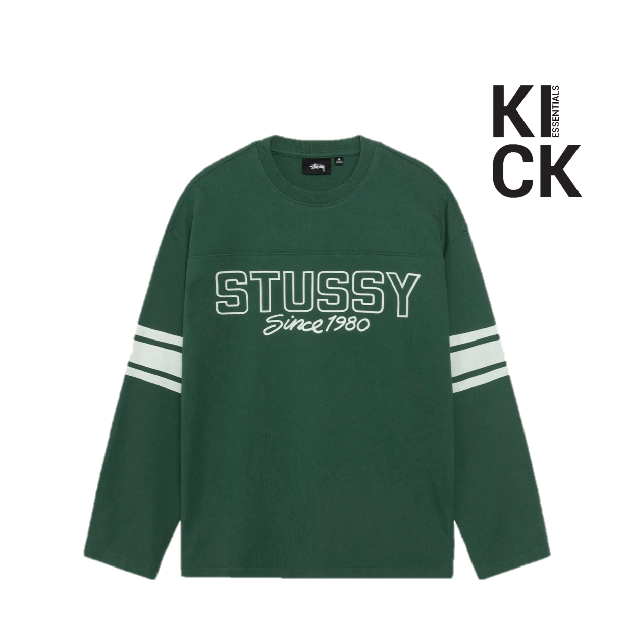 STUSSY LONGSLEEVE 'FOOTBALL GREEN'