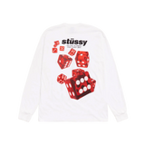STUSSY LONGSLEEVE 'ROLLERS WHITE'