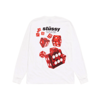STUSSY LONGSLEEVE 'ROLLERS WHITE'