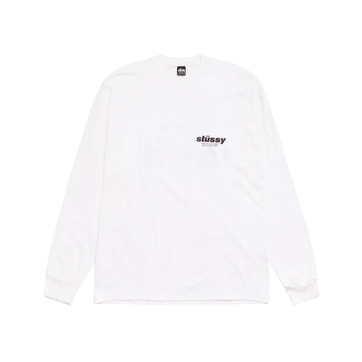 STUSSY LONGSLEEVE 'ROLLERS WHITE'