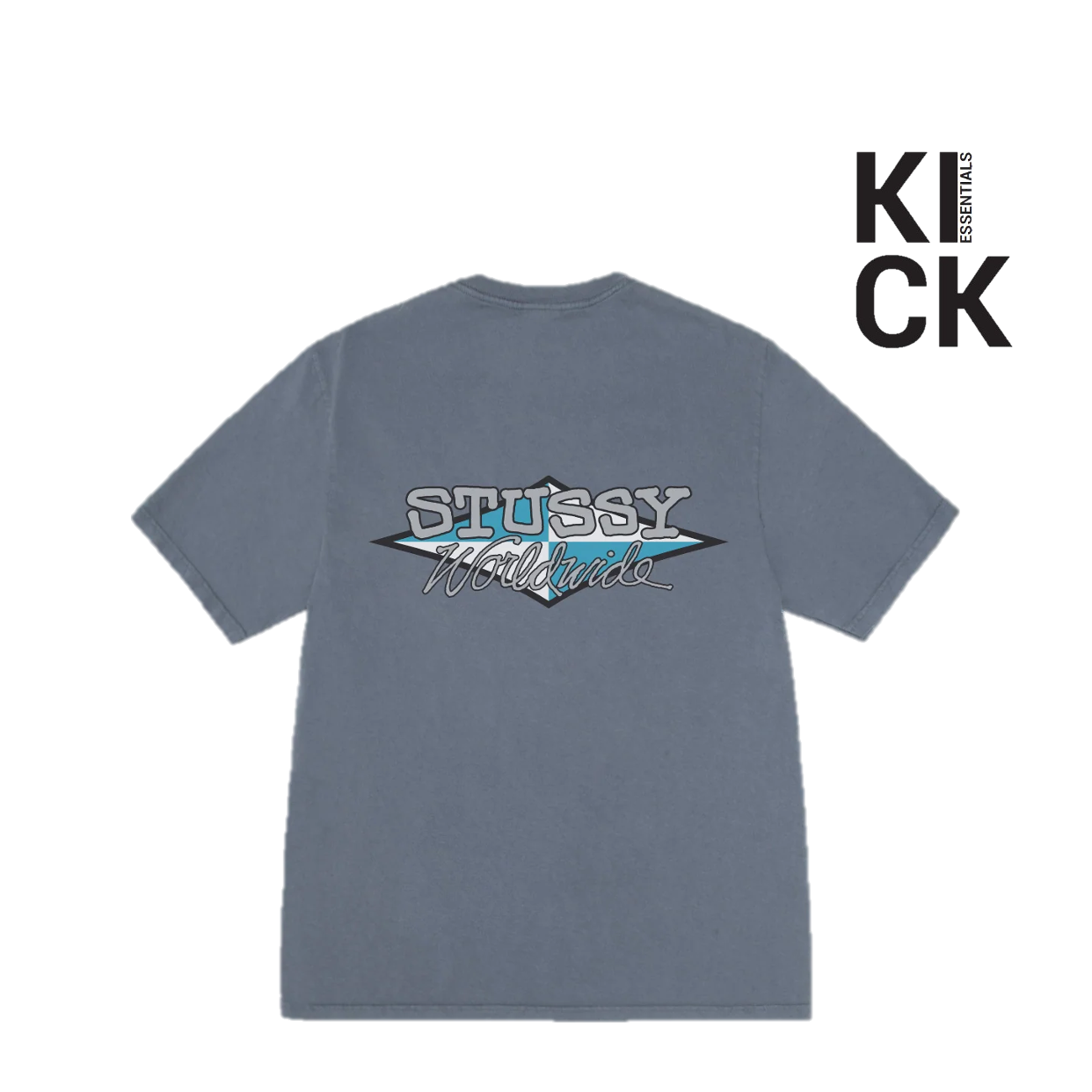 STUSSY TEE 'WORLDWIDE DIAMOND PIGMENT NAVY'