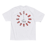 STUSSY TEE 'DICE CLOCK ASH HEATHER'