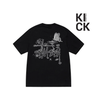 STUSSY TEE 'IN BLOOM BLACK'