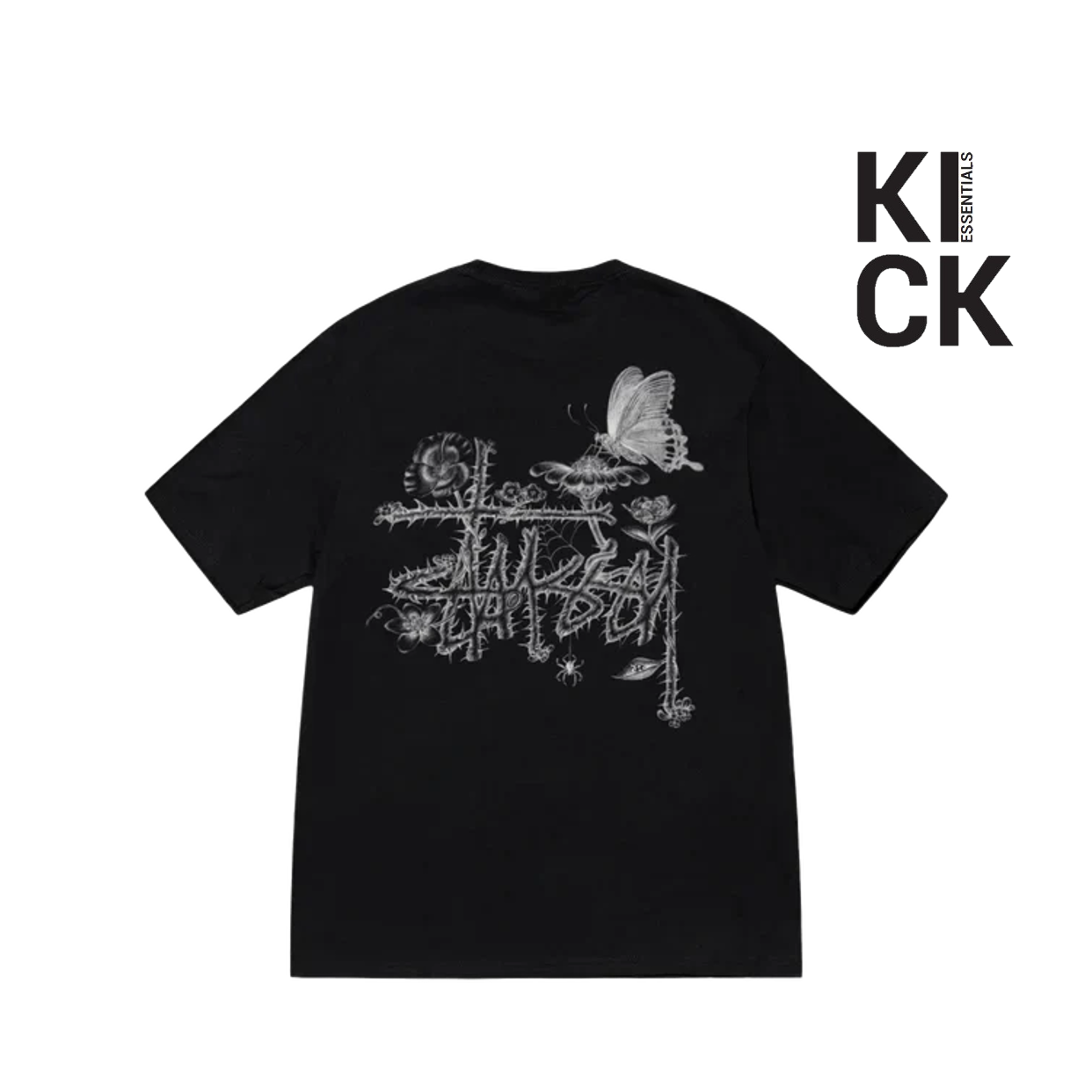 STUSSY TEE 'IN BLOOM BLACK'