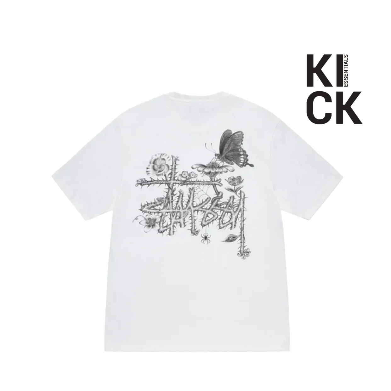 STUSSY TEE 'IN BLOOM WHITE'